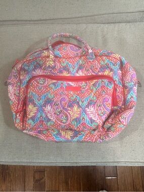 Vera Bradley Quilted Paisley Travel Tote - Pink Multicolor